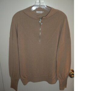 The Reset R Label Wool Cashmere Quarter Zip Pullover Sweater Size Large Preppy